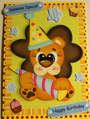 Lion All Ready for the Party by Moira Paterson  (Ornella)