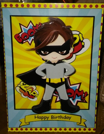 Grey & Black Super Hero by Moira Paterson  (Ornella)