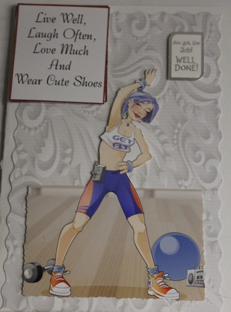 Get Fit Dudess Purple A4 by Moira Paterson  (Ornella)