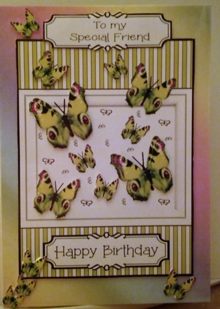 Butterfly Photo Splash Card Topper - Apple Green by Moira Paterson  (Ornella)