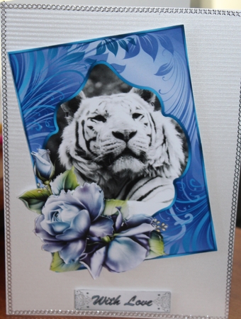 The Tiger - A4 card making sheet with decoupage. by Moira Paterson  (Ornella)