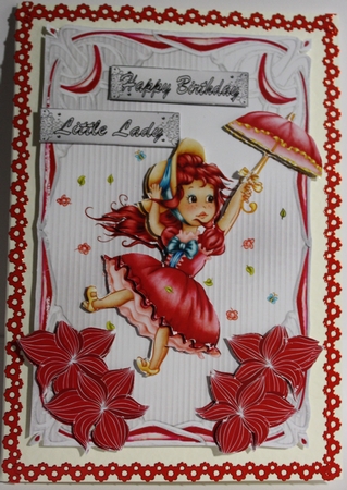 Mary Poppins - A4 cardmaking sheet with decoupage by Moira Paterson  (Ornella)