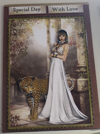 Cleos Cat - A4 cardmaking sheet - Decoupage by Moira Paterson  (Ornella)