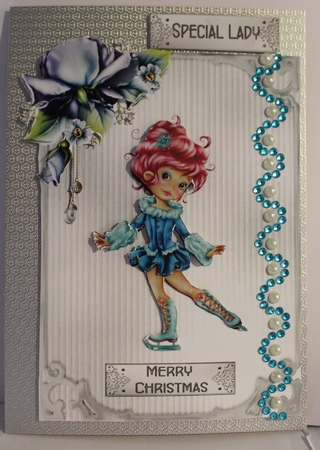 Christmas Skater - A4 design sheet by Moira Paterson  (Ornella)