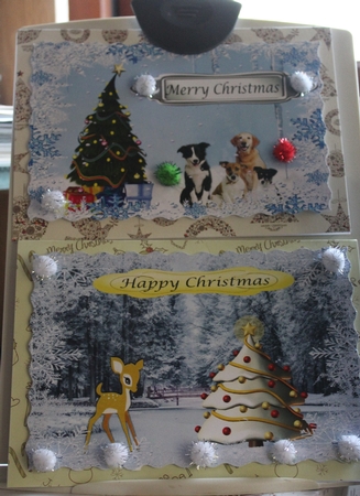 Christmas toppers, puppies & baby deer by Moira Paterson  (Ornella)