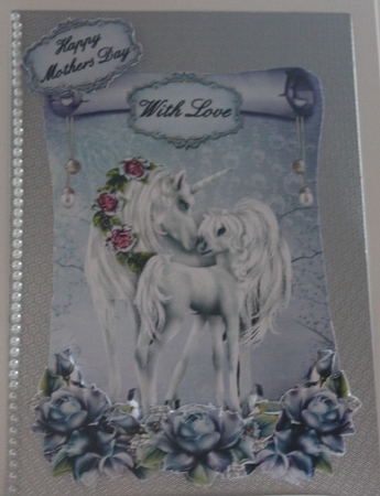 Mothers Love - A5 card topper with decoupage by Moira Paterson  (Ornella)