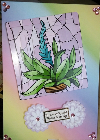 pretty artwork of a plant with flowers pyramids by Moira Paterson  (Ornella)