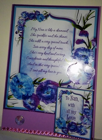 Beautiful Nanna Card Topper plus Gift Card by Moira Paterson  (Ornella)