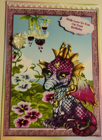 Sweet Little Purple Dragon by Moira Paterson  (Ornella)