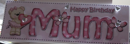 Large DL Happy Birthday MUM 3D decoupage by Moira Paterson  (Ornella)