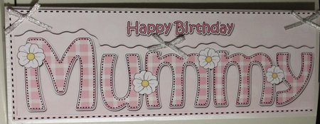 Large DL Happy Birthday MUMMY 3D decoupage by Moira Paterson  (Ornella)