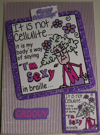 I am sexy! dotty in purple glitter frame 8x8 by Moira Paterson  (Ornella)