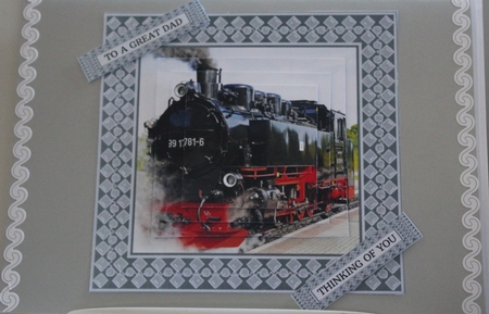 Steam Train Pyramid Topper Birthday/Fathers Day by Moira Paterson  (Ornella)
