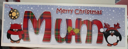 Large DL Merry Christmas MUM 3D decoupage  by Moira Paterson  (Ornella)