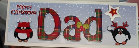 Large DL Merry Christmas DAD 3D decoupage  by Moira Paterson  (Ornella)
