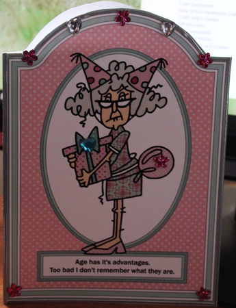 Stella - Age Has Its Advantages - Print, Cut Fold Quick Card by Moira Paterson  (Ornella)
