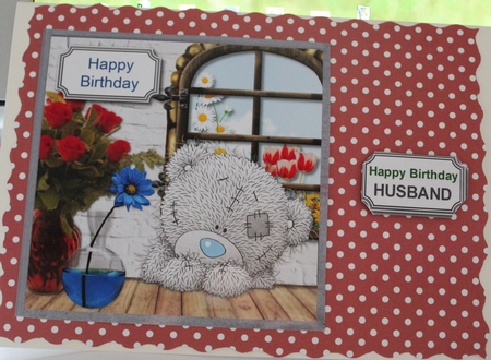 Tatty teddy with flowers for various occasions by Moira Paterson  (Ornella)