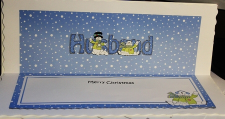 Large DL Merry Christmas HUSBAND insert by Moira Paterson  (Ornella)