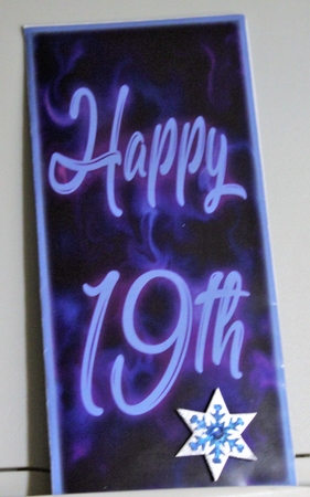 Blue Glow 19th Birthday Voucher/Gift/Money Wallet/Pocket/Envelope by Moira Paterson  (Ornella)