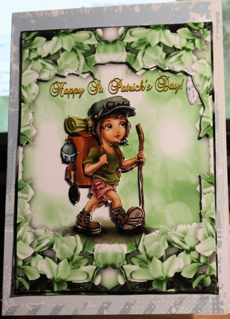 Looking for a Pot of Gold - A5 card front with decoupage by Moira Paterson  (Ornella)