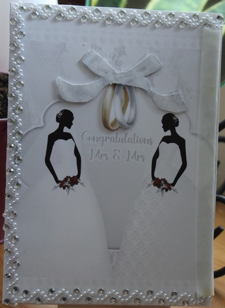Mrs and Mrs 7x7 Quick Card by Moira Paterson  (Ornella)