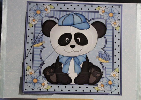 Cute Little Panda Bear Fan Pyramage Topper by Moira Paterson  (Ornella)