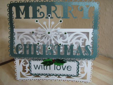 Merry Christmas Buckle Card by Monika Hall
