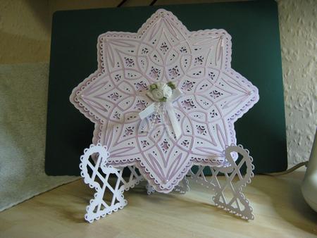 Layered Flower Doily 1 by Monika Hall