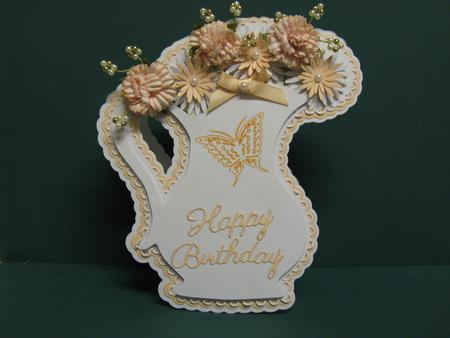 Get Well Jug of Flowers Card by Monika Hall
