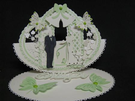 Wedding Arched Easel Card by Monika Hall