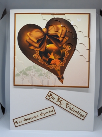 Golden Heart Valentine/anniversay Card by Moragh Hunt