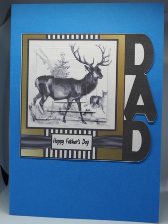 Dad Over the Edge Card with a Stag Qs by Moragh Hunt