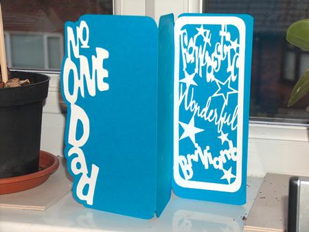 Number One Dad Card with Panel by Moragh Hunt
