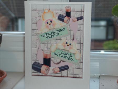 Energizer Bunny Arrested - Charged with Battery! by Moragh Hunt
