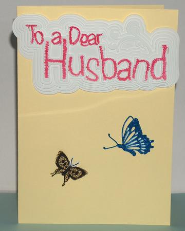 To a Dear Husband Topper by Moragh Hunt