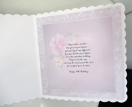 70th Birthday insert by isobel bulloch