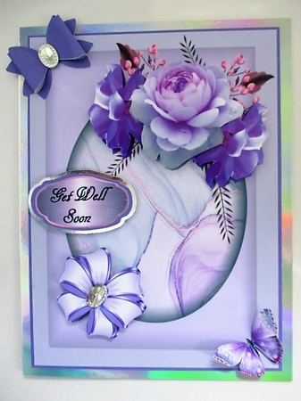 purple rose and ribbons by isobel bulloch