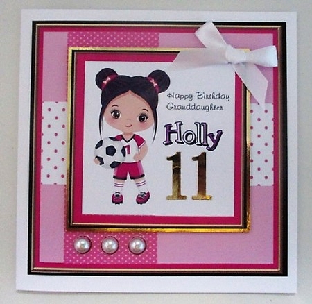BIRTHDAY GIRL - FOOTBALL by isobel bulloch