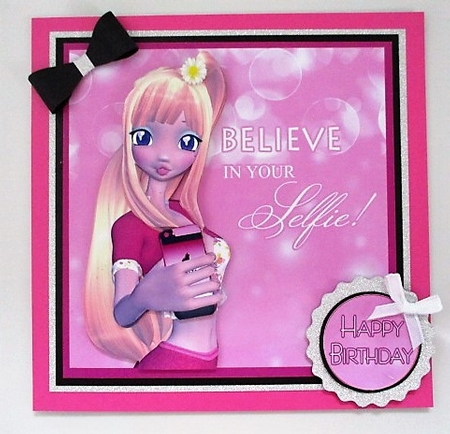 Teenager Duck Face Selfie Birthday Card by isobel bulloch