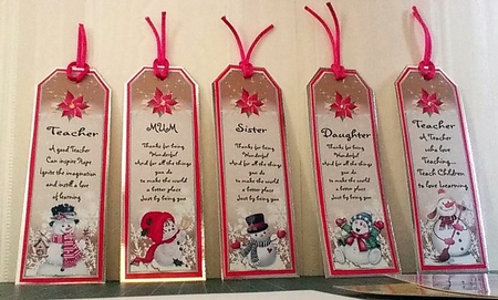 Let It Snow - Gold - Bookmarks, Panels, Tags by isobel bulloch