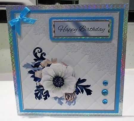 White Floral Mothers Day Card Front by isobel bulloch