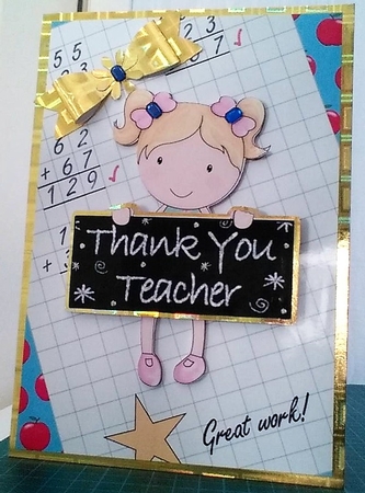 Thank You Teacher And Teaching Assistant Cutie Pie Kids Girl 3 by isobel bulloch