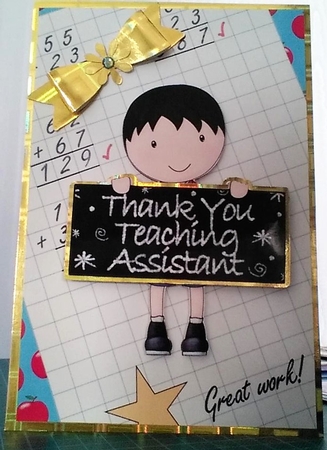 Thank You Teacher And Teaching Assistant Cutie Pie Kids Boy 1 by isobel bulloch
