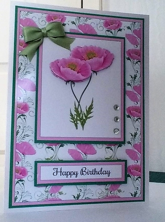 Beautiful Poppies 5 X 7 Card Topper by isobel bulloch