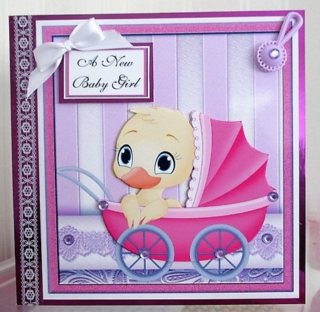 Baby Girl Quick Card by isobel bulloch