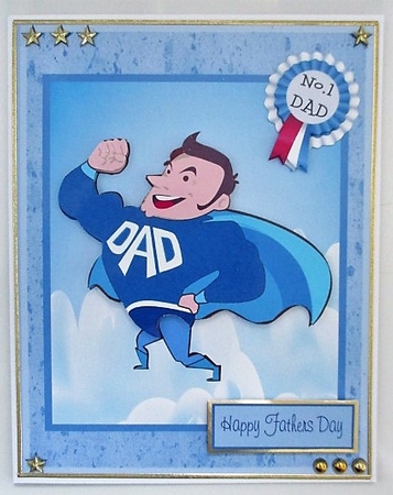 Super Dad, Fathers day greeting card by isobel bulloch