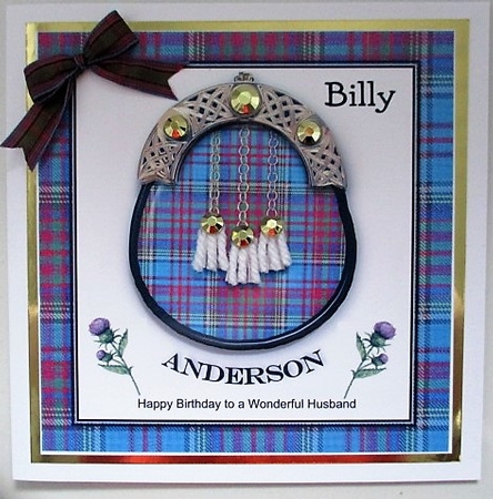 Anderson Tartan Sporran Card Kit by isobel bulloch