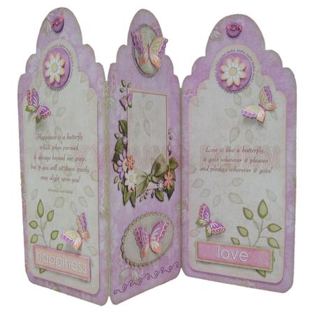 Butterflies Tag Shaped Tri Fold Card Kit by Yvonne Munn