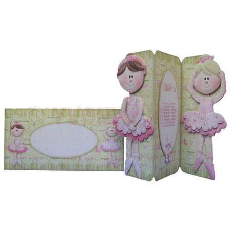 Ballet Shaped Tri Fold Card Kit by Yvonne Munn