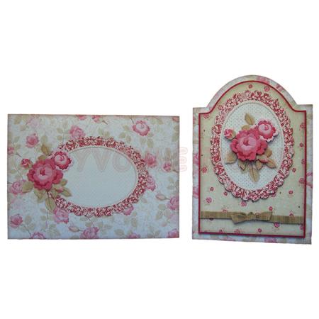 Antique Roses Round Topped Fold Card Kit Featured Gallery Photo